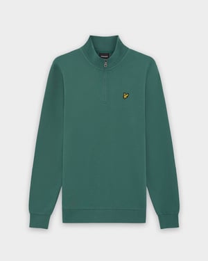Quarter Zip Sweatshirt in Dark Green