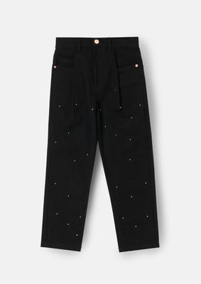 Aylie Beaded Barrel Leg Jean