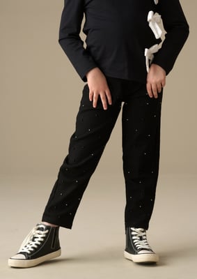 Aylie Beaded Barrel Leg Jean