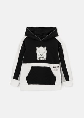 Sonic Black Mix Textured Block Hoody