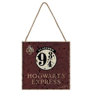 Harry Potter Hogwarts Express Plattform 9 3/4 Träplatta (Bourgogne)