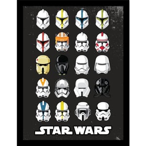 Star Wars Helm Trooper ingelijste poster (Zwart/Multikleurig)