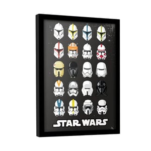 Star Wars Helm Trooper ingelijste poster (Zwart/Multikleurig)