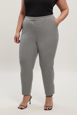 Plus Size Tailored Marl Slim Leg Trouser