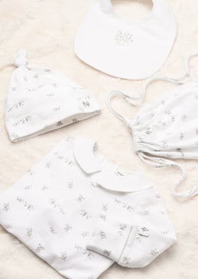 Bodie White Organic cotton Babygrow Set