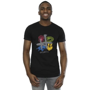 Harry Potter Heren Emblemen H Spuit T-shirt (Zwart)