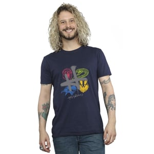 Harry Potter Heren Emblemen H Spuit T-shirt (Marineblauw)