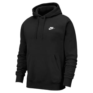 Nike Unisex Volwassen Sportkleding Club Hoodie (Zwart/Wit)