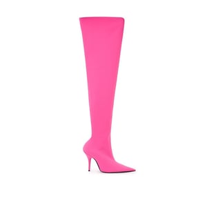 Knife Stretch Boots Pink Stilettos