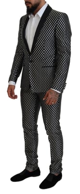 Geometric Pattern Slimfit Suit