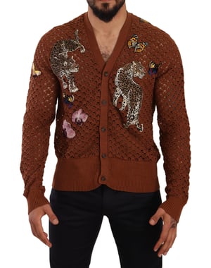 Gebreide Cardigan Luipaard Vlinder