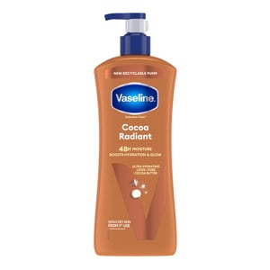 Vaseline Intensive Care Cocoa Radiant Body Lotion, 600ml for Dry Skin Care