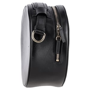 Jil Sander Small Drum Bag in Black Leather