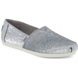 TOMS Alpargata Paljetter Textil Kvinna Silver Espadrillos