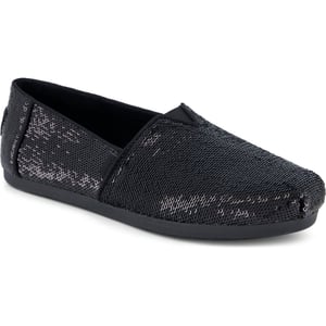 TOMS Alpargata Paljetter Textil Kvinnors Svarta Espadrillos