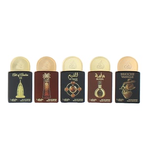 Lattafa Pride Art of Arabia III, Ajwaa, Al Qiam Gold, Masa, Brioche Vanilla Eau de Parfum 5 x 20ml