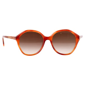 Celine Round Sunglasses in Orange Acetate
