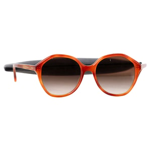 Celine Round Sunglasses in Orange Acetate