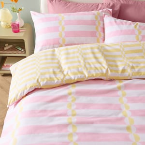 Duvet Day Lottie Reversible Soft Touch Duvet Cover Set, King, Yelow