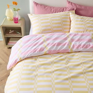 Duvet Day Lottie Reversible Soft Touch Duvet Cover Set, King, Yelow