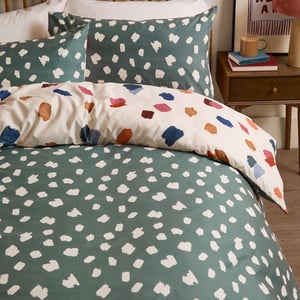 Duvet Day Astrid Reversible Soft Touch Duvet Set, King, Multicolour
