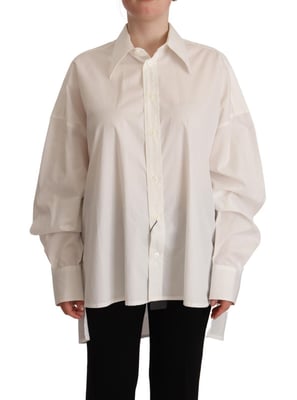 Överdimensionerad bomulls-poplin skjorta Tsh7630