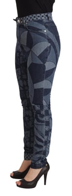 Dolce Gabbana Blommig Geometrisk Smal Jeans