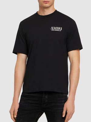 Hollywood Bones Stacked Logo T-Shirt in Black
