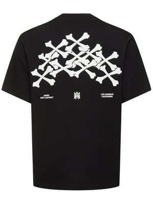 Hollywood Bones Stacked Logo T-Shirt in Black