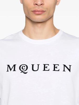 Flocked Logo T-Shirt in White