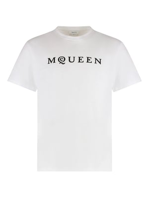 Flocked Logo T-Shirt in White