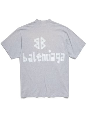 Taped Logo T-Shirt in Grey