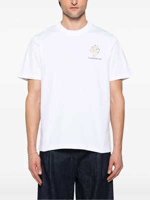 Diamond Column Printed T-Shirt in White