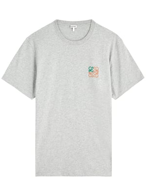 Anagram Embroidered T-Shirt in Grey