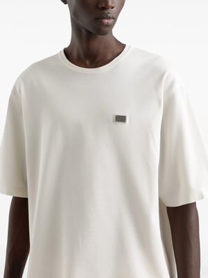 Metal Plaque T-Shirt in White