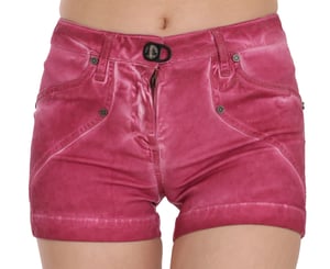 Plein Sud Pan70241 Rosa Denim Shorts