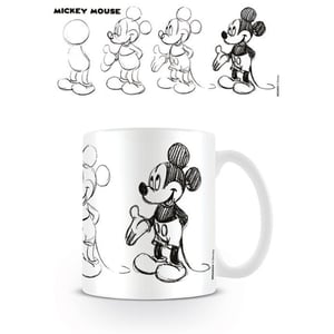 Disney Sketch Process Mickey Mouse Mug (Vit/Svart)