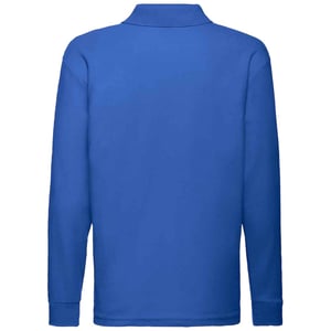 Fruit of the Loom Kinderen/Kinderen Lange Mouw Pique Polo Shirt (Koningsblauw)