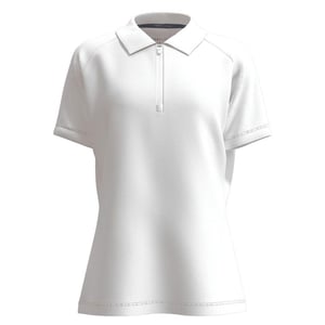 Forelson Womens/Ladies Blockley Zip Neck Polo Shirt (White)