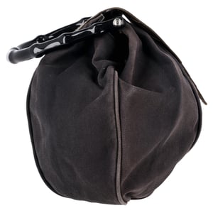 Max & Co. Leaf Flap Top handle Bag in Black Canvas