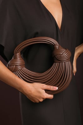 Wheres That From Womens 'Blossom' Curved Metallic Shoulder Bag