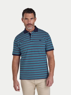 Triple Stripe Pique Polo