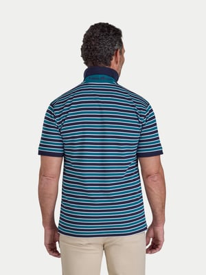 Triple Stripe Pique Polo