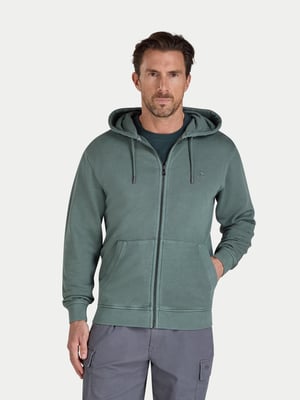 Garment Dyed Zip Hoodie Sweat