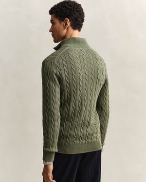 379 Half Zip Jumper in Sage Green