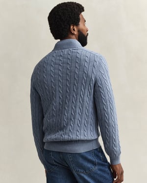 Half Zip Jumper in Light Blue