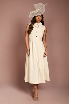 Bandage Knit Shirt Midi Dress