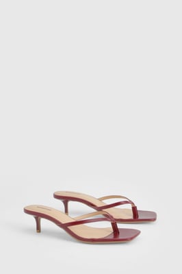 Thong Toe Post Heeled Mules