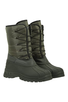 'Plough' Men's Snow Boots with Heel & Toe Bumper Snow Proof Shoes Khaki