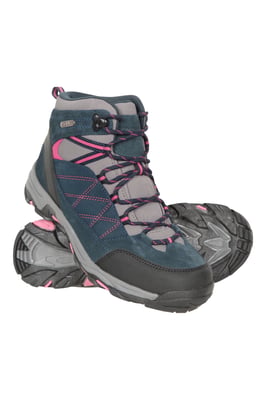 'Rapid' Women's Waterproof Boots with High Traction Outsole Hiking Walking Shoes Navy